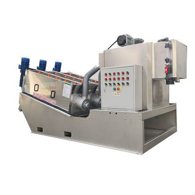 सीवेज वाटर ट्रीटमेंट प्लांट के लिए स्क्रू प्रेस वॉल्यूट स्लज डीवाटरिंग मशीन