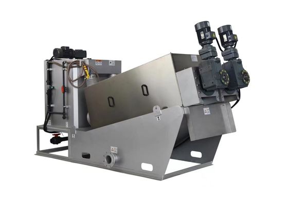 सीवेज वाटर ट्रीटमेंट प्लांट के लिए स्क्रू प्रेस वॉल्यूट स्लज डीवाटरिंग मशीन