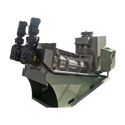 SS304 पेंच प्रकार कीचड़ डीहाइड्रेटर चारागाह सीवेज उपचार स्वचालित 3m3 / H