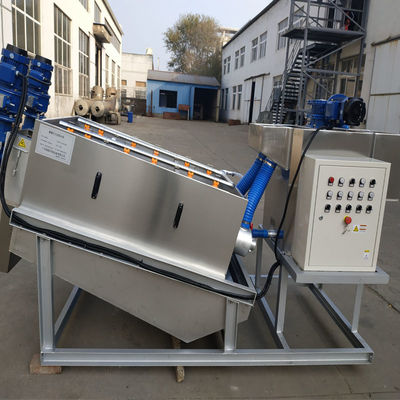 मलमूत्र के लिए वॉल्यूट स्लज डीवाटरिंग मशीन स्टेनलेस स्टील वॉल्यूट स्क्रू प्रेस