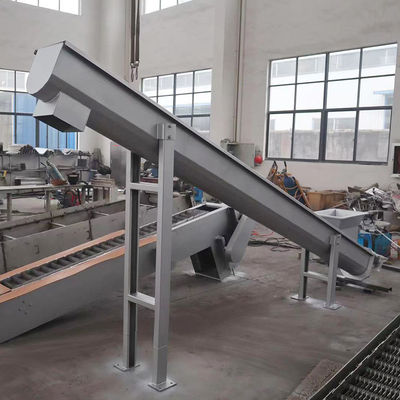 पाउडर अनाज सर्पिल कन्वेयर के लिए स्टेनलेस स्टील दस्ता रहित पेंच कन्वेयर