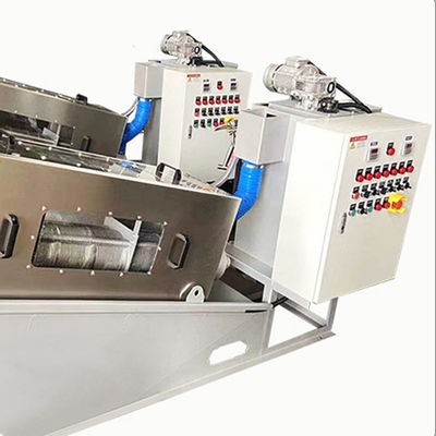 पूर्ण स्वचालित स्टेनलेस स्टील सर्पिल कीचड़ निर्जलीकरण प्रणाली 2.23kw 380Volt