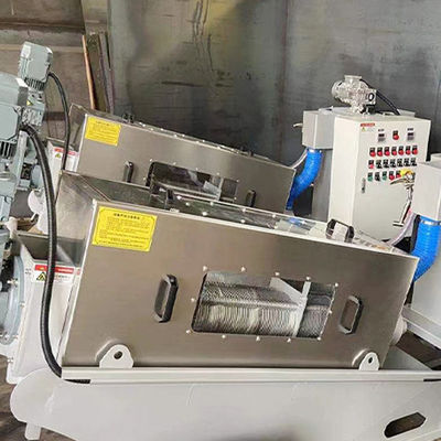 पूर्ण स्वचालित स्टेनलेस स्टील सर्पिल कीचड़ निर्जलीकरण प्रणाली 2.23kw 380Volt