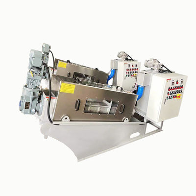 पूर्ण स्वचालित स्टेनलेस स्टील सर्पिल कीचड़ निर्जलीकरण प्रणाली 2.23kw 380Volt