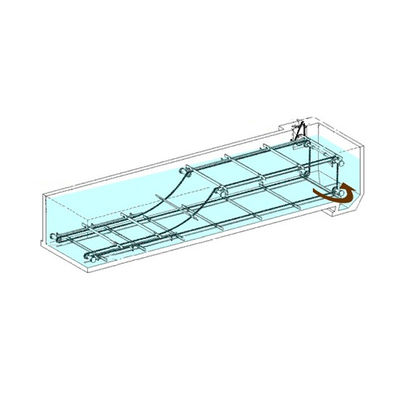 SS304 चेन प्लेट स्लज स्क्रेपर सिस्टम 18 मीटर लंबाई वाला सीवेज ट्रीटमेंट प्लांट