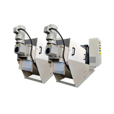 SS304/316 स्क्रू प्रेस स्लज डीवाटरिंग मशीन 2.25kw ऑटोमैटिक रनिंग