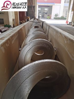 शाफ्टलेस स्क्रू कन्वेयर घूर्णन, 16r / मिनट क्षैतिज पेंच कन्वेयर