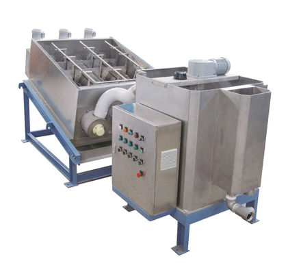 तीन मोटर 300 स्टैक्ड स्क्रू स्लज डीवाटरिंग मशीन औद्योगिक ग्रेड