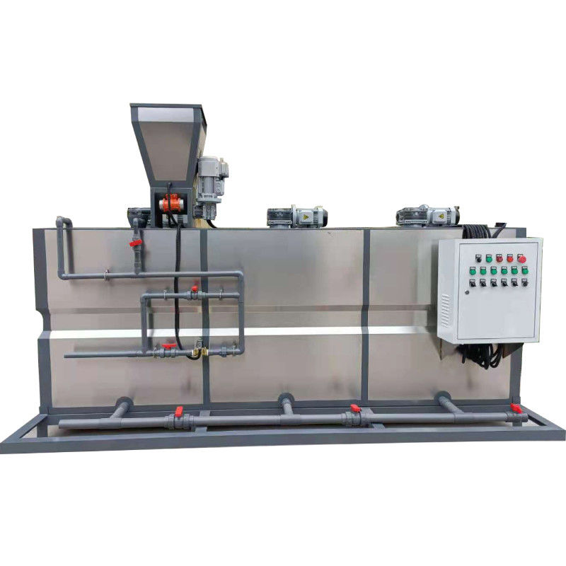500L / H थ्री बॉक्स इंटीग्रेटेड PAM ड्राई पाउडर ऑटोमैटिक डोजिंग डिवाइस सीवेज ट्रीटमेंट