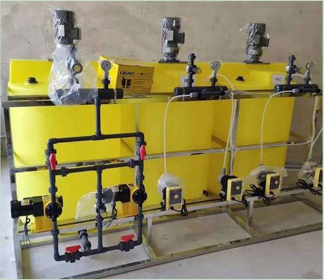 1000 एल / एच पीई पीएसी पाम फ्लोक्यूलेंट स्वचालित खुराक मशीन धीमी रिलीज भंग