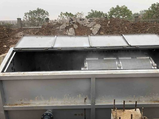 स्टेनलेस स्टील अपशिष्ट जल निस्पंदन सिस्टम, व्हाइट रोटरी ड्रम फ़िल्टर